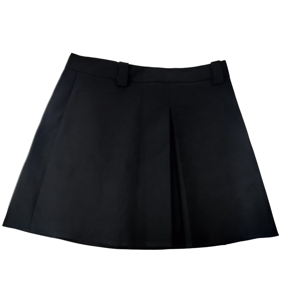 Louis VuittonUniforms Black Pleated Mini Skirt Size48 A-Line Professional Luxury